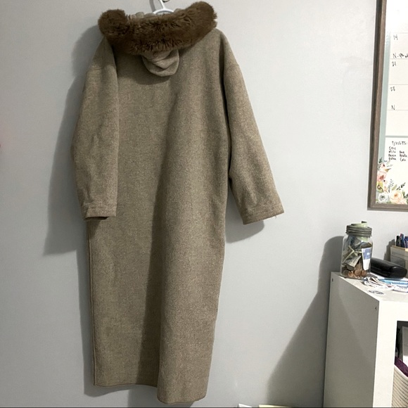 Vintage hooded wool coat - Picture 2 of 4